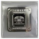 1oz Geiger Square Silver Bar, .999