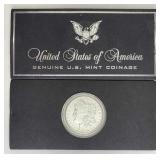 1896 Morgan Silver Dollar, U.S. $1 Coin in Capsule