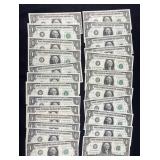 (28) Crisp Uncirculated Bills, 1960s-1970s