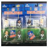 (2) 1996 NFL Headliners Cowboys Figurines