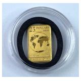 1/10oz Fine Gold Canada 2017 .9999 Bar