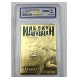 1997 Bleachers 23K Gold Joe Namath WCG Gem 10