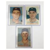 Three 1957 Topps Baseball Cards
