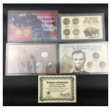 (4) US Nickels & Penny Sets