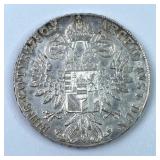 Austrian Silver Thaler Restrike 1780-X Coin