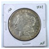 1921 Morgan Silver Dollar, XF, U.S. $1 Coin