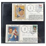 Pair of HOF Autographed Cooperstown Cachets