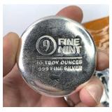 10oz Troy 9 Fine Mint Round .999