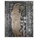 Copper Engraved Vintage Quan Yin Wall Hang