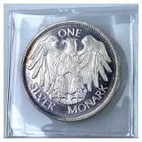 1oz Troy Silver Vintage Monark Round .999