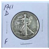 1941-D Walking Liberty Silver Half Dollar
