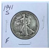1941-S Walking Liberty Silver Half Dollar