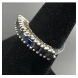 14K White Gold Sapphire Ring