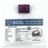 61.70Ct Emerald Cut Ruby