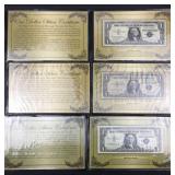 (3) $1 Silver Certificates, Blue Seal Notes