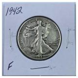 1942 Walking Liberty Silver Half Dollar