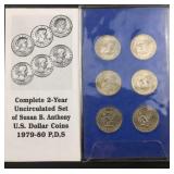 1979-1980 Susan B Anthony Uncirculated Coin Set