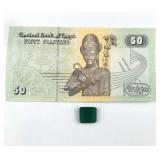Madagascar Stone w/ 50 Piastres Note