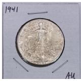 1941 Walking Liberty Silver Half Dollar, AU