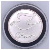 1oz .999 Silver Peace Dove Round in Capsule