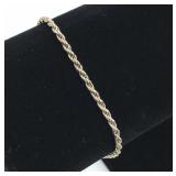 925 Silver Rope Chain Bracelet