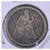 1887-S Seated Liberty Silver Dime