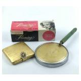 Vintage Ladies Compact, Mirror & Bob Pins In Box