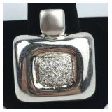 925 Silver Sparkle Square Pendant