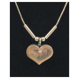 925 Silver Heart Necklace w/ Beads