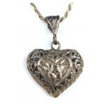 925 Silver Love Birds Heart Necklace