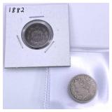 1882 Shield Nickel & 1883 No Cents Liberty Nickel