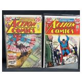 (2)1970s DC Action Comics SuperMan 20 Cent Comics