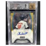 2011 Chris Wallace Astros Gold Autograph BGS 9/10