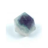 20 Sided Fluorite Purple Teal & White