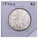 1946-S AU Walking Liberty Half, Nice Luster