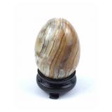 Banded Onyx Egg w/ Stand