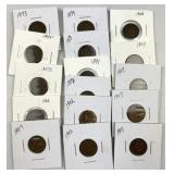 (16) Indian Head Cents, Many 1800s Dates