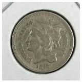 1865 US 3 Cent Nickel Coin