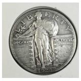 1928 Standing Liberty Silver Quarter, Clipped