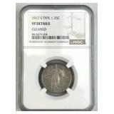 1917-S T1 Scarce Standing Liberty 25c NGC Det