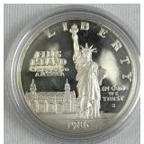 1986 Proof Silver Ellis Island Comm. Dollar, 90%