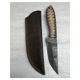 Damascus Steel Fixed Blade Knife w/ Sheath