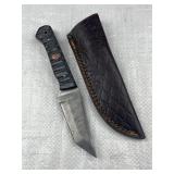 Damascus Steel Fixed Blade Knife w/ Sheath