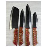 (4) Damascus Steel Chef