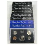 (8) 1971-1978 US Proof Coin Sets Series