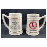 (2) 1987 St Louis Cardinals NLC Beer Steins