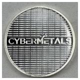 1oz Troy Silver Cybermetals Round .999