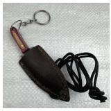 Damascus Steel Mini Kukri Knife w/ Sheath