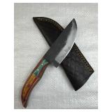 Handmade Steel Fixed Blade Knife w/ Sheath