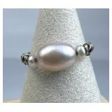 925 Silver Genuine Pearl Handmade Ring